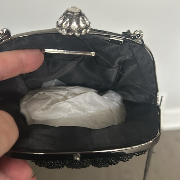 NWT Inge Christopher beaded purse/evening bag Rhinestone clasp - Picture 7 of 7